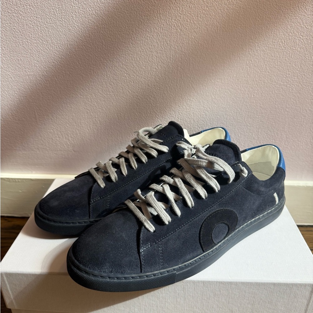 Oliver Cabell Low 1 Marine Suede Sneakers